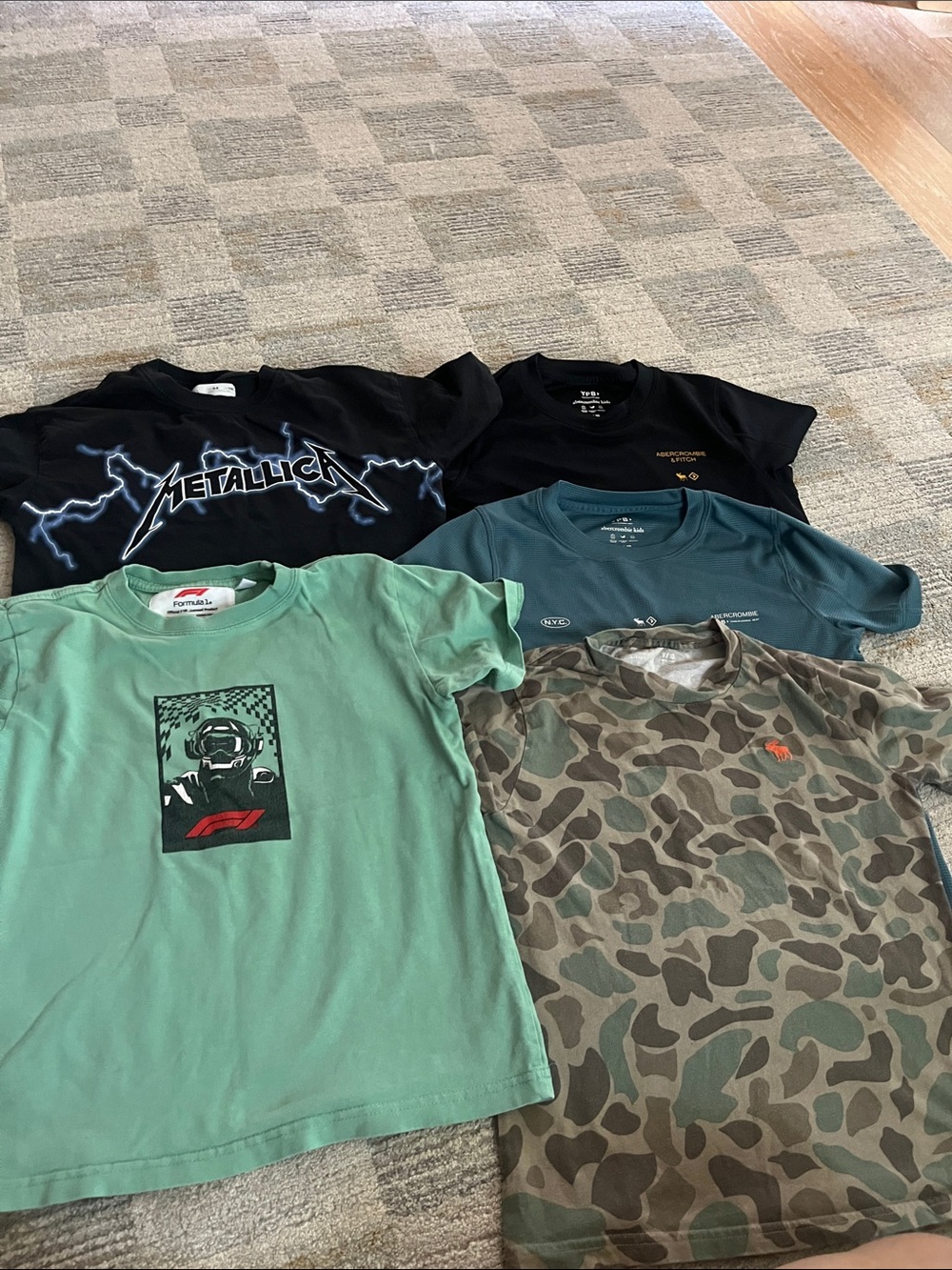 Lot of 5 youth 8/9 Abercrombie formula 1 Zara short sleeve tee t shirt bundle
